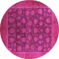 thumbnail image 1 of Ahgly Company Indoor Round Oriental Purple Industrial Area Rugs, 6' Round, 1 of 4