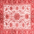 thumbnail image 1 of Ahgly Company Indoor Square Oriental Red Modern Area Rugs, 4' Square, 1 of 4