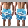 thumbnail image 3 of luoweisi Men's Beach Shorts Quick Dry Swim Trunks with Mesh Lining Shark XL, 3 of 5