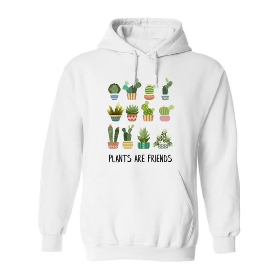 Plants Are Friends! Hoodie Women -SPIdeals Designs, Female x-Large