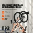 thumbnail image 6 of KFFKFF Bicycle Wall Rack, Space-Efficient Storage for 2 Bikes, Adjustable Wall-Mounted Hanger, Ideal for Home & Garage, Adapts to Different Bicycle Sizes, Supports 100 lbs, 17-inch, 6 of 8