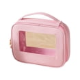 thumbnail image 2 of Qiopertar Windowed Cosmetic Bag, Waterproof Large Capacity Toiletry Pouch, Portable Handheld Makeup Case for Travel Daily Use, 2 of 7