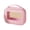 Pink, variant on Pink Windowed Makeup Bag Waterproof Toiletry Organizer with Clear View Large Capacity Handheld Bag for Travel Office Gym