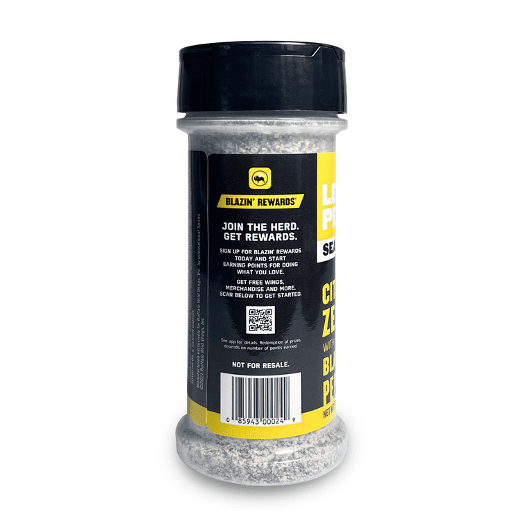 Buffalo Wild Wings Lemon Pepper Citrus Zest Dry Rub Seasoning with Salt and Vinegar Walmart
