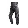 thumbnail image 1 of Mens Motorcycle Race Leather Pants Black with CE Rated Armor and Sliders PT51 (XS), 1 of 4