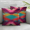 thumbnail image 3 of Qinduosi of Throw Pillow Covers South Red Home Cultural Geometric Hue Country Decorative Pillow Cases Home Decor Square Pillowcases White, 3 of 5
