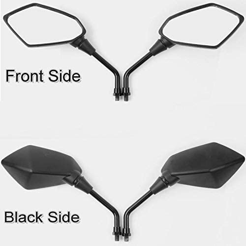 Par de espejos retrovisores para motocicleta, espejo retrovisor Universal para Scooter, motocicleta, Quad, ATV, bicicletas, bicicleta, rosca de perno de 8mm ZefeiWu 8390605292422