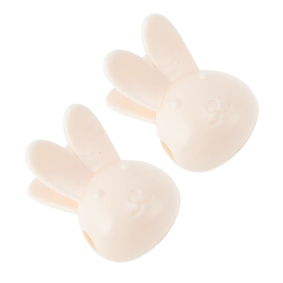 Unique Bargains 2Pcs Lightweight Rabbit-Shaped Toothbrush Covers for Travel Plastic Transparent White