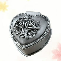 OFFIGAM Small Silver Vintage Trinket Box 1 Pack - Storage Container for Women’s Home Decor and Organization