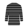 thumbnail image 5 of hxobax Striped Tunic Tops for Womens 3/4 Sleeve V Neck Button Down Shirts Basic Tee Pullover Blouse, 5 of 5