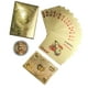 thumbnail image 1 of Naipes dorados impermeables de Bitcoin estilo vida rica con Bitcoin conmemorativo encerrado en plástico protector, 1 of 3