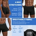 thumbnail image 6 of LinkShare Men's Underwear Boxer Briefs Cotton Stretch Trunks Short Leg Underwear for Men 4-Pack, 6 of 8