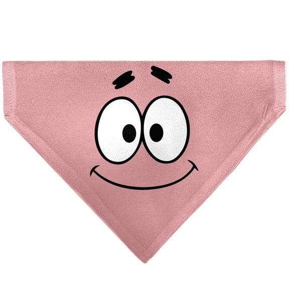 SpongeBob SquarePants Pet Bandana Spongebob Squarepants Patrick Star Character Close Up Pink Slip On Collar Bandana Only