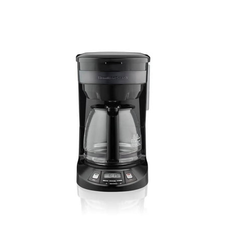 12-Cup Black Stainless Programmable Drip Coffee Maker