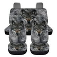 thumbnail image 6 of Pzuqiu Fashion Wolf Car Seat Covers Sets 4Pcs Front Seat Protector Carseat Rear Split Bench Cover Universal Vehicle Seat Protector Fit Most Car Truck SUV, 6 of 7