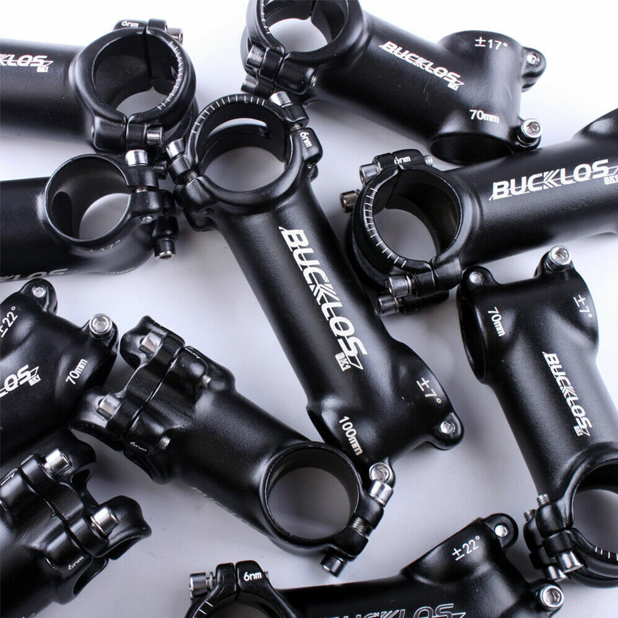 BUCKLOS バイクステム 31.8 60mm 70mm 80mm 90mm 100mm 110mm 120mm 6 17度 - 3Kカーボンファイバー + アルミニウムロードマウンテンバイク BUCKLOS 自転車ステム 31.8 60mm 70mm 80mm 90mm 100mm 110mm 120mm 6