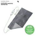 Sharper Image Calming Heat Massaging Weighted Heating Pad, 4lbs, 12 Settings, Grey, with