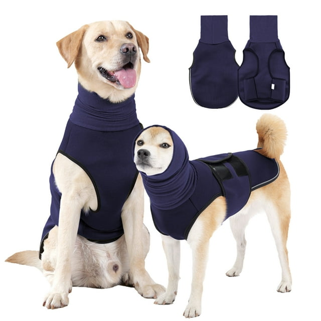 Comfort Dog Anxiety Relief Coat With Reflective Stripe, Soft Light Dogs Jacket, Puppy Anxiety Calming Jacket Wrap For Thunderstorm Travel Fireworks Separation