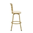 thumbnail image 5 of Mainstays 3 Pack Indoor Adjustable 24" or 29" Swivel Gold Metal Barstool, Cream Seat, 5 of 10