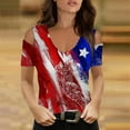 thumbnail image 2 of IROINNID 4th of July T-Shirt For Women Fashion Summer Casual Strapless Blouse Top Cold Shoulder Women Tops USA 4th Of July, 2 of 4