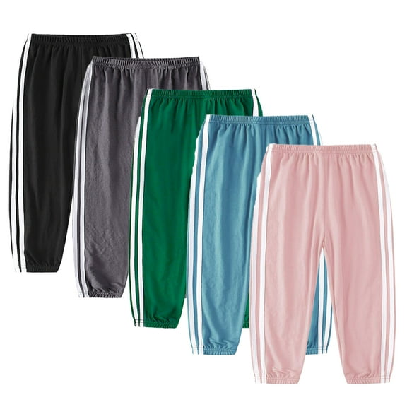YTDSCS Baby Girls Boys Casual Pants Summer for Kids Toddler Cotton Sunscreen Trousers Girls Elasticated Anti-Mosquito Bottoms 1-10T