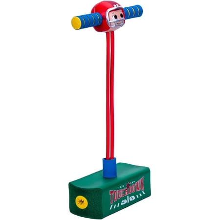 Flybar My First Foam Pogo Jumper for Kids, Screen-Free Active Foam Pogo Stick w/ Squeak, Indoor Outdoor Bungee Hopper Toy for Balance & Coordination, Bouncy, Supports 250 lbs, Football Helmet, Ages 3