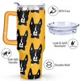 thumbnail image 3 of Paw Print Dog Lovers Tumbler 40oz - Vacuum Insulated Coffee Cup with Handle & Straw- Cute Gift for Female Dog Owners, 3 of 7