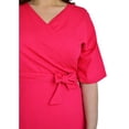 thumbnail image 4 of Vestido de Lino Roman Fashion Asimétrico Talla Extra Fiusha 40, 4 of 6