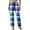 Sky Blue, variant on Womens Pants Plaid Pajama Print Soft Comfort Loose Plaid Without Pockets Beige Loose Pants for Women L