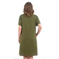 thumbnail image 4 of FEREMO 100% Cotton Nightgowns for Plus Size Women Oversized Night Shirts Short Sleeve House Dress Sleepwear with Pockets, 4 of 7