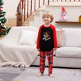 thumbnail image 6 of Odeerbi Matching Family Christmas Pajamas Sets Xmas Family Home Wear Sets 2024 Casual Printed Top with Bottom Outfits Loungewear Sleepwear Jammies for Kids, 6 of 7