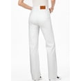 thumbnail image 2 of Jeans Sidefeel para mujer, pierna ancha, cintura alta, color blanco, talla 4, 2 of 6
