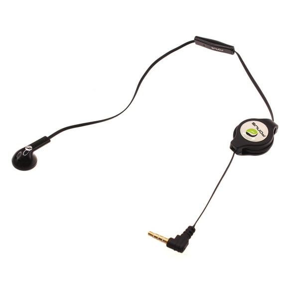 Headphone Retractable Mono Earphone for OnePlus Nord N100/N10 5G Phones - 3.5mm w Mic Headset Handsfree Earbud Earpiece Microphone J4A