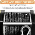 thumbnail image 4 of Ktaxon 5500lb Electric Winch with Synthetic Rope, 12V DC ATV UTV Winch with Both Wireless Handheld Remote and Corded Control, IP67 Waterproof Portable Power Winch for Off-Road Recovery, Towing, Boat, 4 of 9