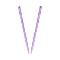 Carved Wooden Hair Sticks Set, Traditional Hair Chopsticks, 7 inches, 2 Pack, Vintage Style (Purple)
