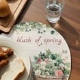 thumbnail image 3 of Eucalyptus Trucks Round 13 Inch Placemats Set of 6, Spring Farmhouse Floral Leaves Burlap HeatResistant Non Slip Place Mats for Dining Table, Wipeable Braided Kitchen Table Mats for Housewarming, 3 of 9