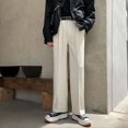 thumbnail image 3 of Pantalones de verano elásticos para hombre, holgados, rectos, elásticos, para traje de hombre, de tela nueva, de alta calidad, chinos, baratos, clásicos, 2024, 3 of 4