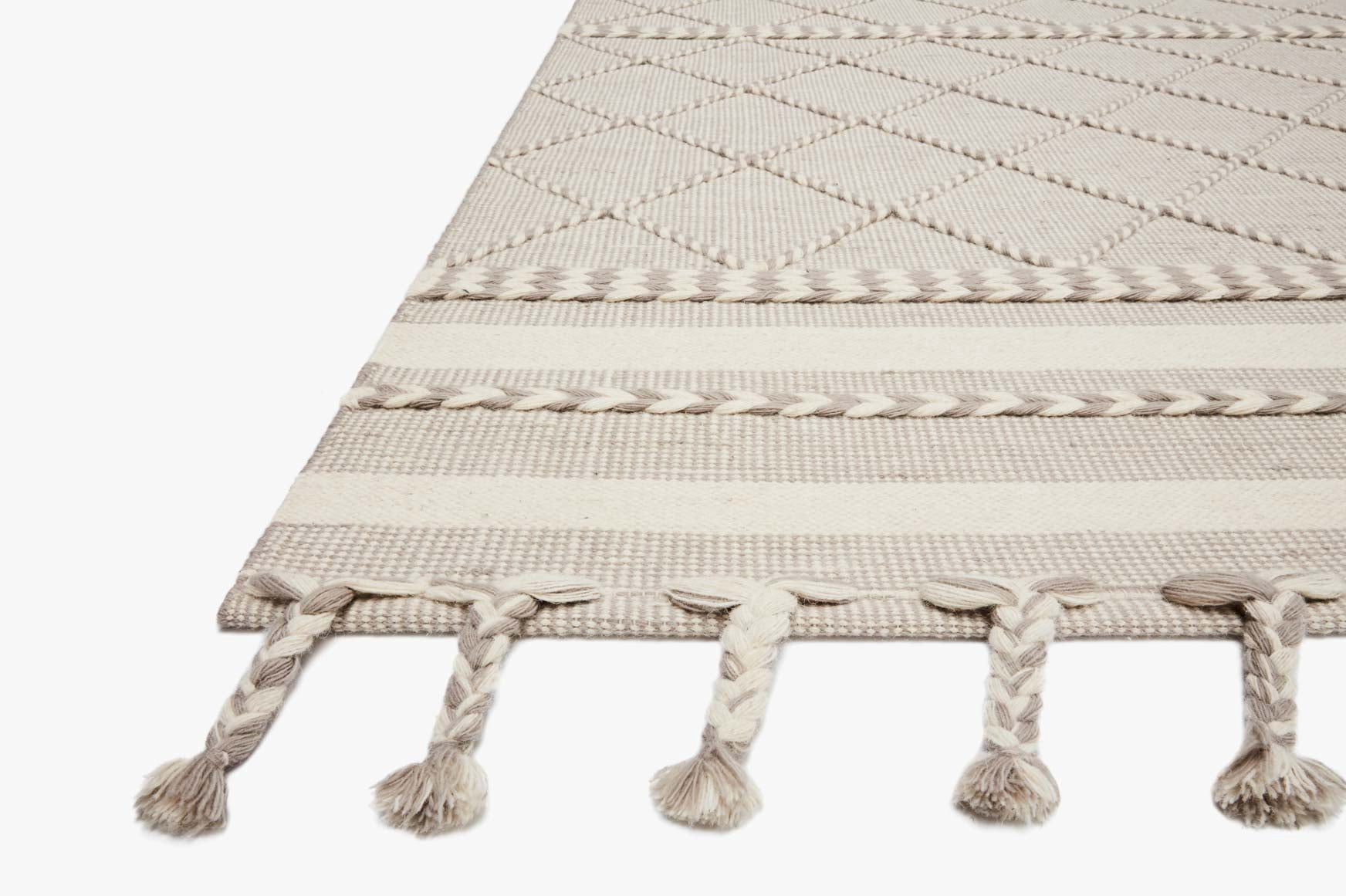 Loloi II Sawyer SAW-05 Silver Geometric Area Rug 2'-3" x 3'-9"