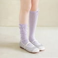 thumbnail image 4 of LckLvx Girls Knee High Socks Breathable Knit Calf Socks with Bow Kids School Uniform Wear, 4 of 6