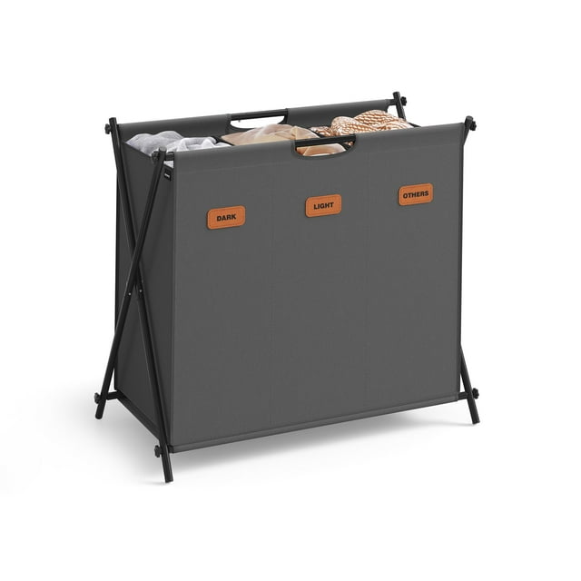 Cesto de Ropa SONGMICS 35,7L con 3 Secciones Gris Pizarra ULCB130G01