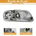 thumbnail image 4 of WEELMOTO Headlights for 1997-2003 F150 / 1997-2002 Ford Expedition / 1998-1999 F250 Headlamp+Corner Parking Turn Signal Marker Light Does NOT Fit Models Produced Before July 1996 Chrome Housing, 4 of 8