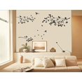 thumbnail image 2 of Decoración de pared de ramas de árboles con pájaros Pegatinas de pared Calcomanías de vinilo Sala de estar infantil Palos de pared de sala de estar negros, 2 of 8