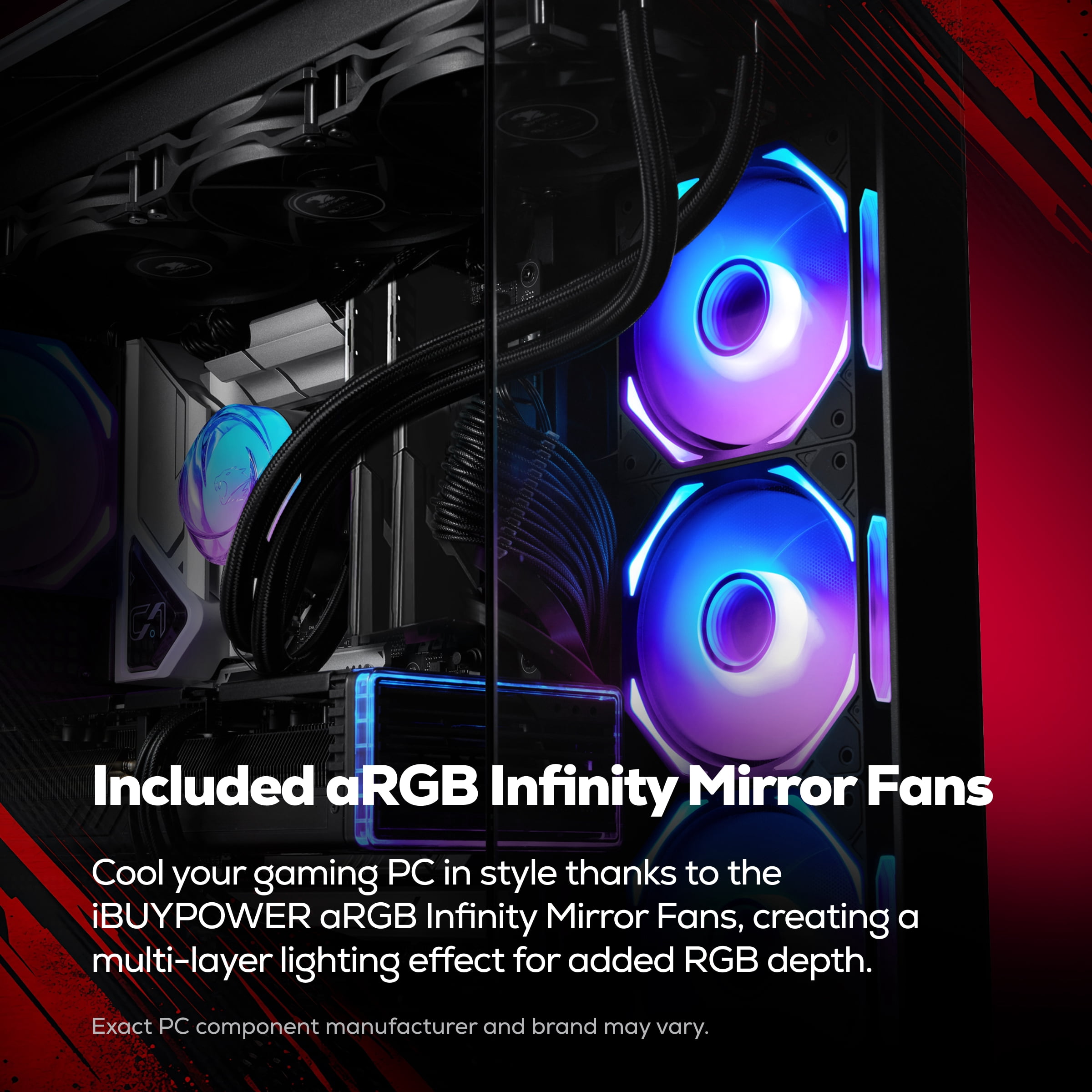 iBUYPOWER Element Pro Gaming PC Desktop, AMD Ryzen 7 7800X3D, NVIDIA GeForce RTX 5070 12GB, 32GB DDR5 RGB RAM, 1TB NVMe SSD, EPBA7N5701