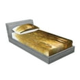 thumbnail image 2 of Ambesonne Fall Fitted Sheet & Pillow Sham Set, Autumn Morning Scenic, Twin, Green Yellow, 2 of 2