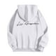 thumbnail image 5 of MHFRRA Sudadera con Capucha y Estampado de Letras para Uso Informal y Comodidad Diaria Blanco, 5 of 5