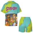 thumbnail image 6 of Scooby-doo Scooby Women's Pajama Set 2-Piece Sleepwear Loungewear Button Down Short Sleeve Summer Silky PJ Set, 6 of 8