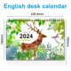 thumbnail image 2 of Calendario de escritorio 2024 - Calendario de escritorio plegable de pie 2024, enero de 2024 - diciembre de 2024, calendario de escritorio de 12 meses, 9" x 7,3", páginas rayadas Memoranda, 2 of 6