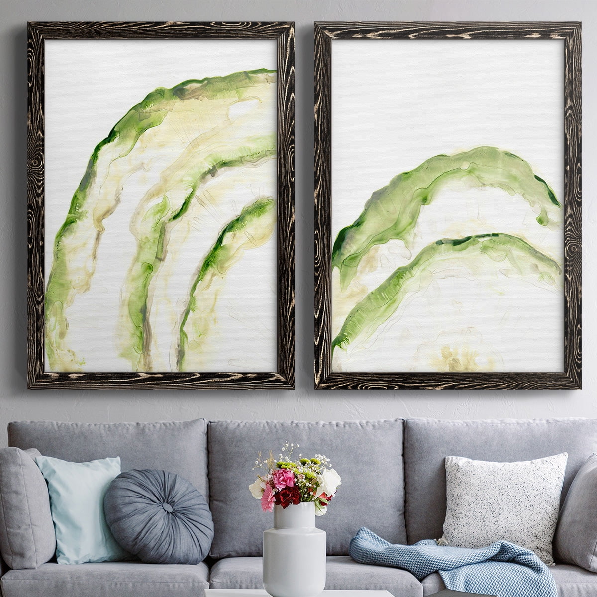 Lichen Halo I - Premium Framed Canvas 2 Piece Set - Ready to Hang