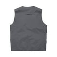 thumbnail image 3 of Men's Thin Sports Multi-bag Casual Loose Mountaineering Tooling Outdoor Sleeveless Hoodless Casual Outwear Jackets, 3 of 3