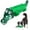 Green, variant on Indestructible Chew Toy for Aggressive Chewers & Puppies - Durable Non-Squeaky Alligator Dog Toy, Tough Rubber Chew for Large Breed Dogs like Husky, German Shepherd (9.6in-2.6in)
